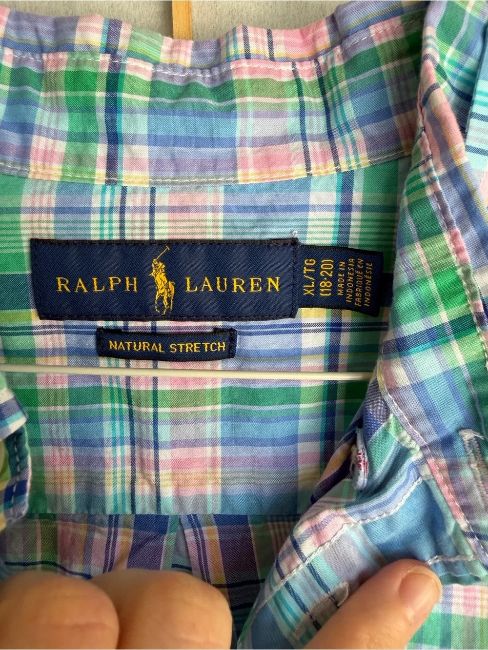 Ralph Lauren Pastel Plaid Button-Down Shirt - Blue, Green, Pink